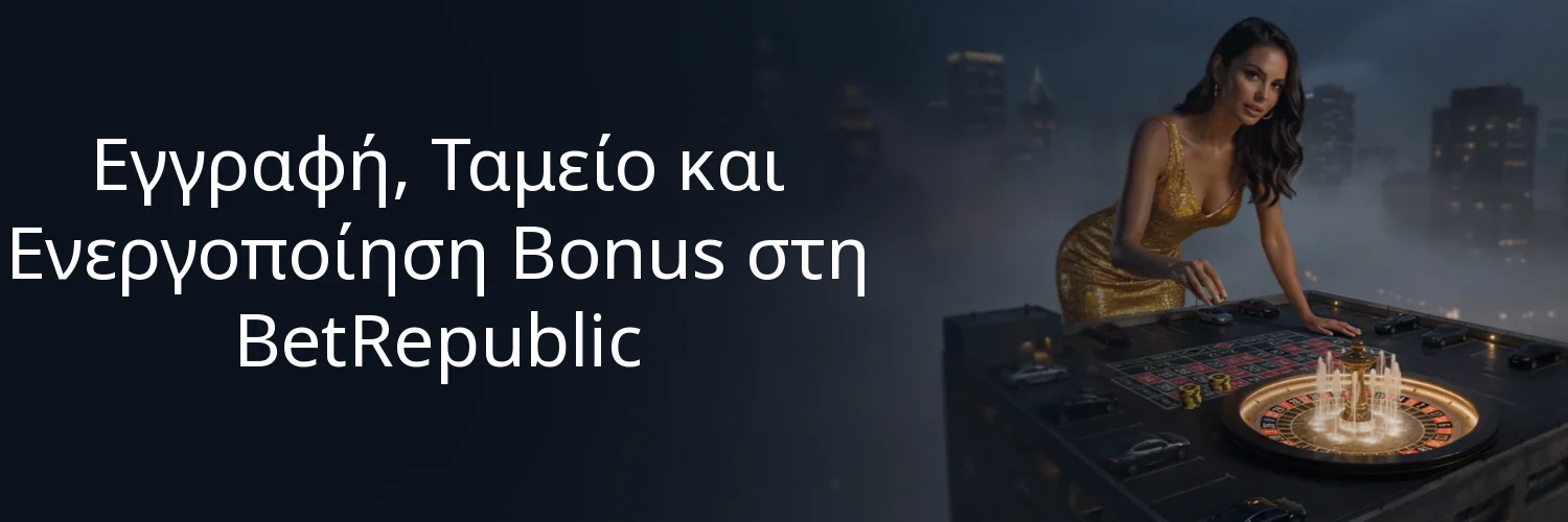 Εγγραφή, Ταμείο και Ενεργοποίηση Bonus στη BetRepublic
